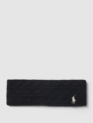 Повязка на голову с рисунком кос и прошивкой этикеток , черный Polo Ralph Lauren