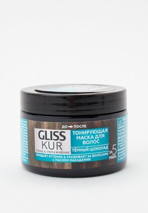Маска тонирующая для волос Gliss Kur 2в1. Цвет: коричневый