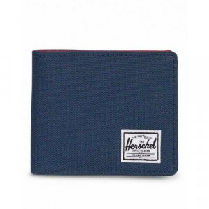 Бумажник , фактура гобелен, красный, синий Herschel. Цвет: синий/синий-красный/красный