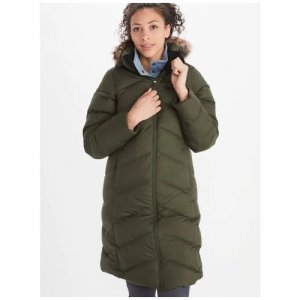 Пальто женское пуховое Wms Montreaux Coat, Nori, XL Marmot. Цвет: хаки/зеленый