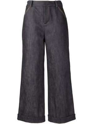 Широкие джинсовые брюки Derek Lam. Цвет: синий