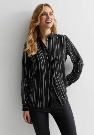 Блузка-рубашка STRIPE LONG SLEEVE , цвет black pattern New Look