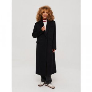 Пальто , размер 42, черный UNITED COLORS OF BENETTON. Цвет: черный