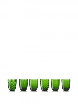 Набор Idra из шести стаканов NasonMoretti. Цвет: зеленый