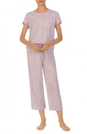 Пижама-капри из смесового хлопка с цветочным принтом LAUREN RALPH
