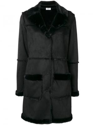 Пальто из искусственной овчины Liu Jo. Цвет: черный