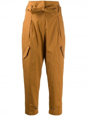 Зауженные брюки с поясом Dorothee Schumacher. Цвет: коричневый