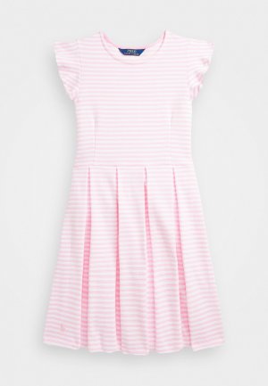 Платье из джерси RUFFLE DAY DRESS , цвет caramel pink/white Polo Ralph Lauren