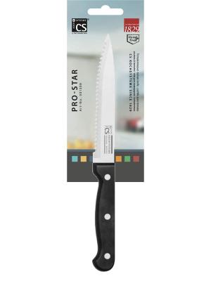 Нож для томатов серии STAR, 14 см Koch Systeme. Цвет: черный, серебристый