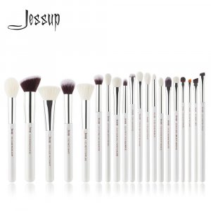 Набор профессиональных кистей для макияжа, 20 шт (Pearl White / Silver) Jessup