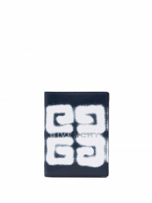 Складной картхолдер с логотипом 4G Givenchy. Цвет: синий