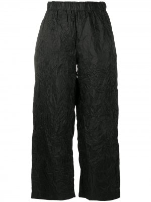 Укороченные брюки с жатым эффектом Daniela Gregis. Цвет: черный