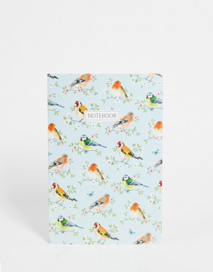 Блокнот формата A5 с птичками на ветках -Разноцветный Sass & Belle