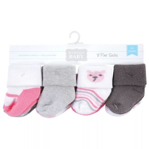Хлопковые носки Hudson для новорожденных девочек и махровые носки, Bear Girl Baby