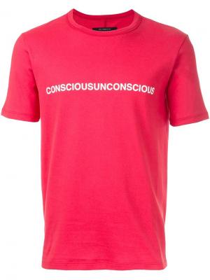 Футболка Consciousunconscious Dressedundressed. Цвет: красный