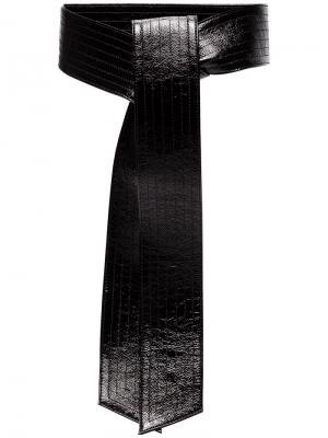 Пояс из лакированной кожи Givenchy. Цвет: черный