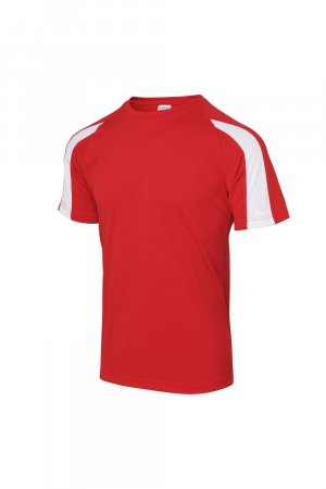 Простая спортивная футболка с контрастным принтом , красный Just Cool
