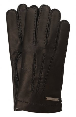 Кожаные перчатки Corneliani. Цвет: чёрный