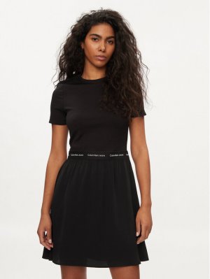 Летнее платье стандартного кроя , черный Calvin Klein