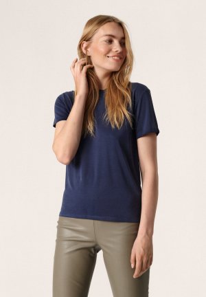 Базовая футболка SLCOLUMBINE CREW-NECK SS , темно-синий Soaked in Luxury