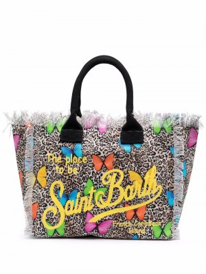 Пляжная сумка с логотипом Mc2 Saint Barth. Цвет: нейтральные цвета