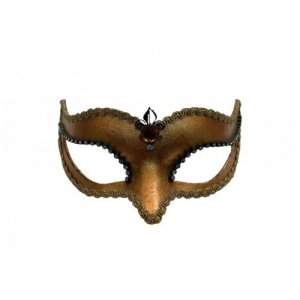Венецианская маска Volpina, бронзовая с тесьмой (13605) Giacometti. Цвет: коричневый