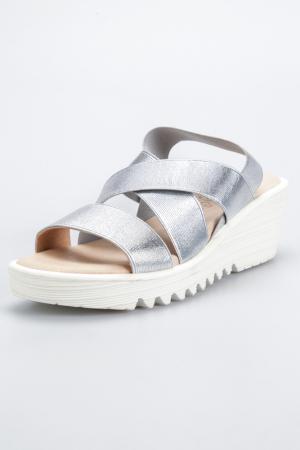 Wedge sandals AGILIS BARCELONA. Цвет: silver