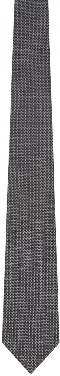 Черно-белый жаккардовый галстук Tom Ford