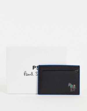 Черная кожаная кредитница с логотипом -Черный PS Paul Smith