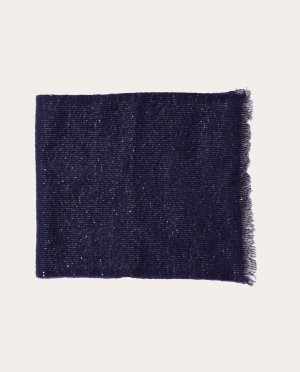 Женский шарф с темно-синими пайетками , темно-синий Naf