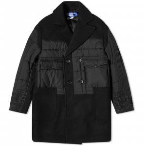Пальто Junya Watanabe Man Nylon Teffata, Wool & Tweed, черный