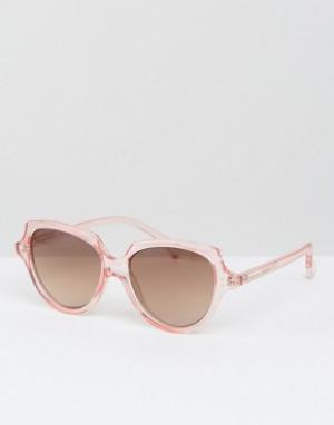 Солнцезащитные очки кошачий глаз Lovin Somedays. Цвет: розовый