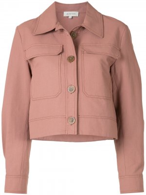 Укороченная куртка Queenie с контрастной строчкой Lee Mathews. Цвет: розовый