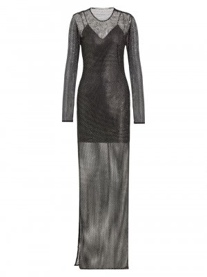 Прозрачное платье Hot-Fix с длинными рукавами , черный Stella McCartney