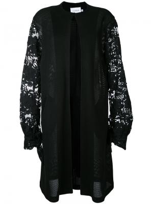 Пальто с кружевными рукавами Co-Mun. Цвет: чёрный