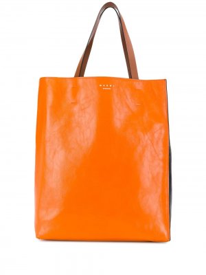Большая сумка-тоут Marni. Цвет: оранжевый