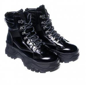 Женские высокие ботинки (FENDO 1284060), черные Buffalo shoes. Цвет: черный