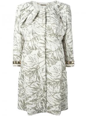 Декорированное жаккардовое пальто Matthew Williamson. Цвет: зелёный