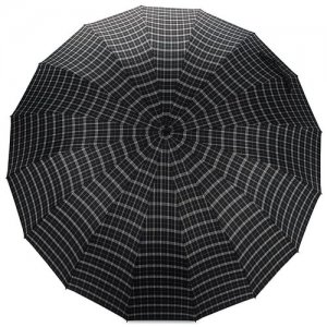 Зонт-трость , черный LeKiKO. Цвет: черный