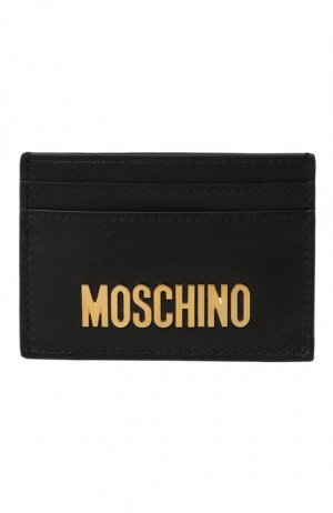 Кожаный футляр для кредитных карт Moschino. Цвет: чёрный