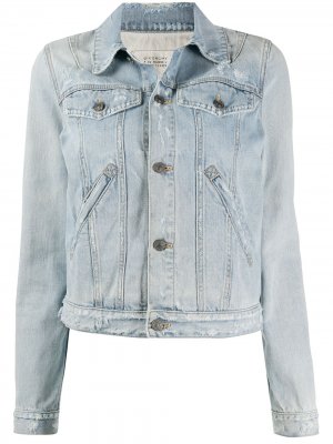 Джинсовая куртка с эффектом потертости Givenchy. Цвет: синий