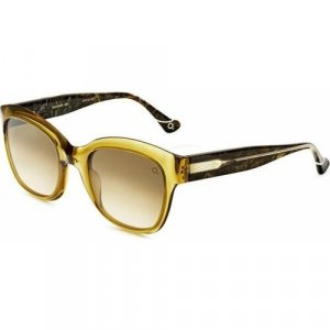 Солнцезащитные очки , кошачий глаз, оправа: пластик, с защитой от УФ, для женщин, желтый Etnia Barcelona. Цвет: желтый