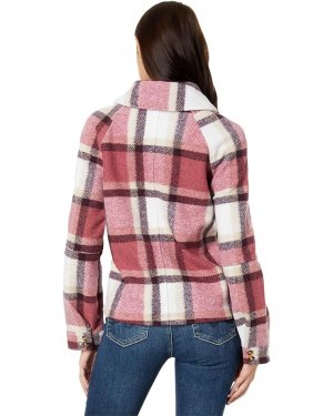Куртка Plaid Zip Front Jacket, цвет Cranberry/Cream Avec Les Filles