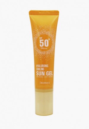 Гель солнцезащитный Deoproce Hyaluronic Cooling Sun Gel SPF 50+ PA+++ с гиалуроновой кислотой, 50 г. Цвет: белый