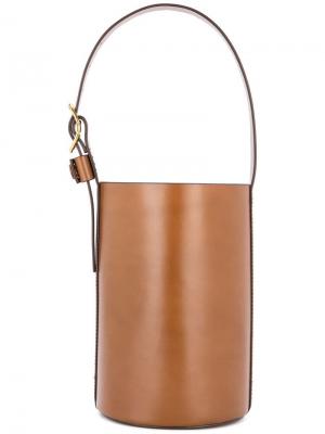 Маленькая классическая сумка-ведро Trademark. Цвет: коричневый