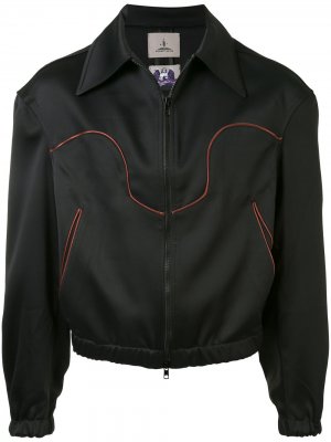 Куртка с контрастным кантом Boramy Viguier. Цвет: черный