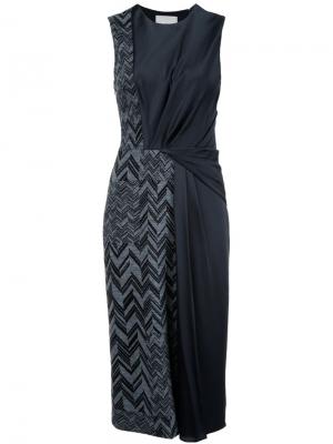 Платье миди с узором-елочкой Jason Wu. Цвет: чёрный