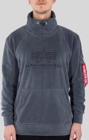 Пуловер Turtle-Neck Polar Fleece, темно-серый Alpha Industries