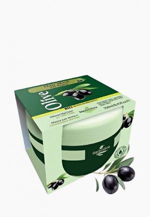 Маска для волос HerbOlive с маслом оливы, Питание и увлажнение от выпадения, 250 мл. Цвет: белый