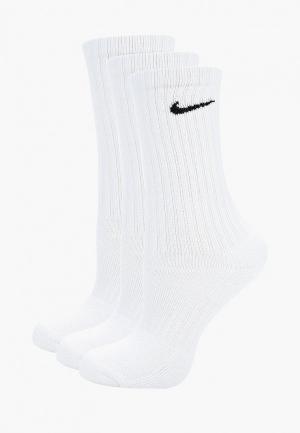 Носки 3 пары Nike KIDS PERFORMANCE CUSHIONED CREW TRAINING SOCKS (3 PAIR). Цвет: белый